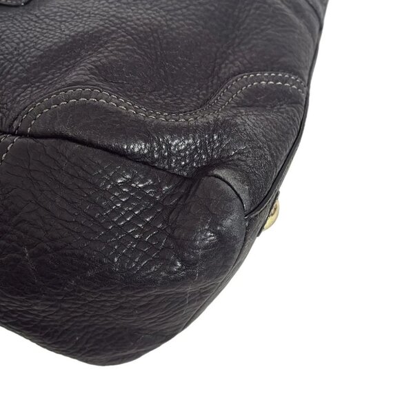 Auth COACH Hampton Leather Satchel F12444 Black Leather - Handbag - Picture 5 of 10